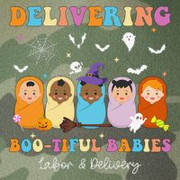 Delivering Bootiful Babies Halloween Labor & Delivery Nurse Legacy Tie Dye Trucker Hat
