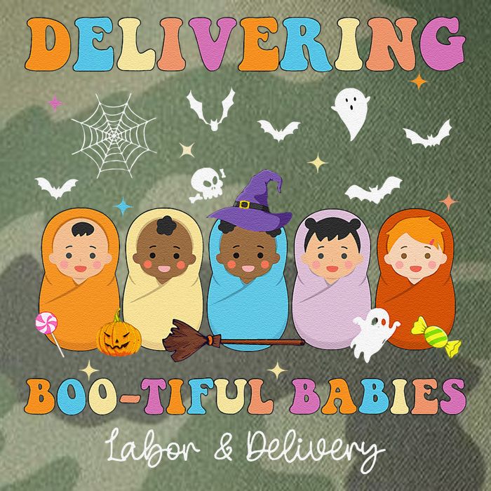 Delivering Bootiful Babies Halloween Labor & Delivery Nurse Legacy Tie Dye Trucker Hat