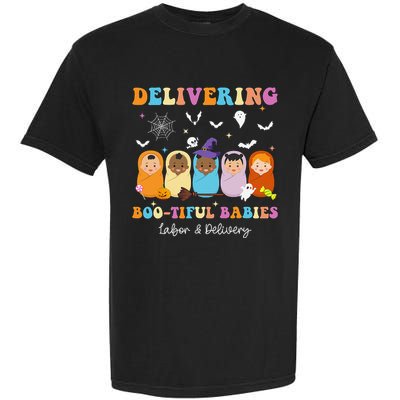 Delivering Bootiful Babies Halloween Labor & Delivery Nurse Garment-Dyed Heavyweight T-Shirt