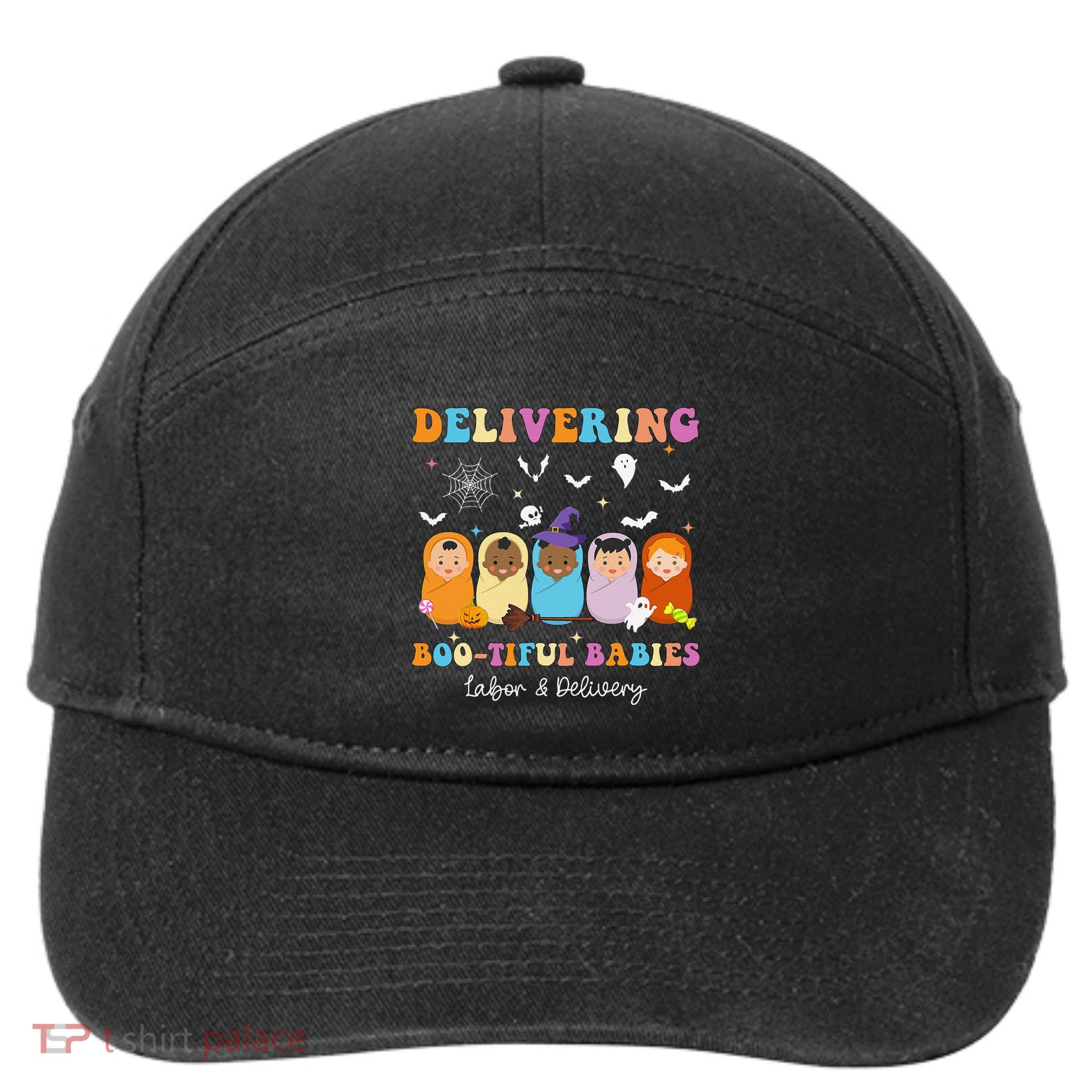 Delivering Bootiful Babies Halloween Labor & Delivery Nurse 7-Panel Snapback Hat
