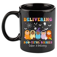 Delivering Bootiful Babies Halloween Labor & Delivery Nurse 11oz C Handle Ceramic Mug