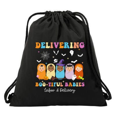 Delivering Bootiful Babies Halloween Labor & Delivery Nurse Drawstring Bag