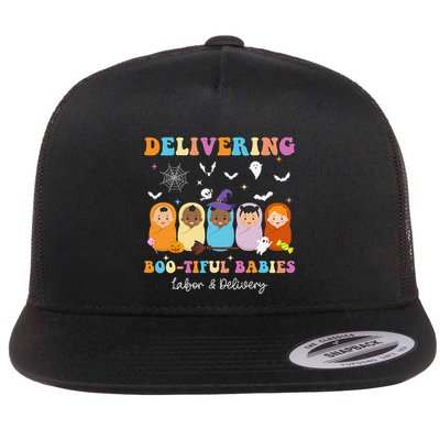 Delivering Bootiful Babies Halloween Labor & Delivery Nurse Flatbill Hat