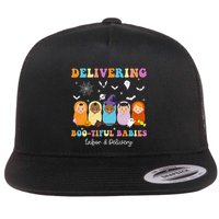 Delivering Bootiful Babies Halloween Labor & Delivery Nurse Flat Bill Trucker Hat