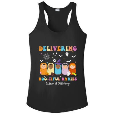 Delivering Bootiful Babies Halloween Labor & Delivery Nurse Ladies PosiCharge Competitor Racerback Tank