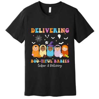 Delivering Bootiful Babies Halloween Labor & Delivery Nurse Premium T-Shirt