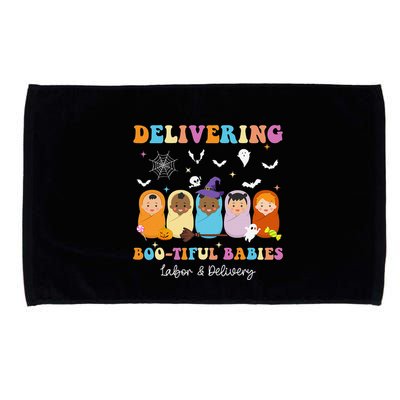 Delivering Bootiful Babies Halloween Labor & Delivery Nurse Microfiber Hand Towel