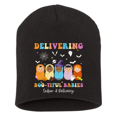Delivering Bootiful Babies Halloween Labor & Delivery Nurse Short Acrylic Beanie