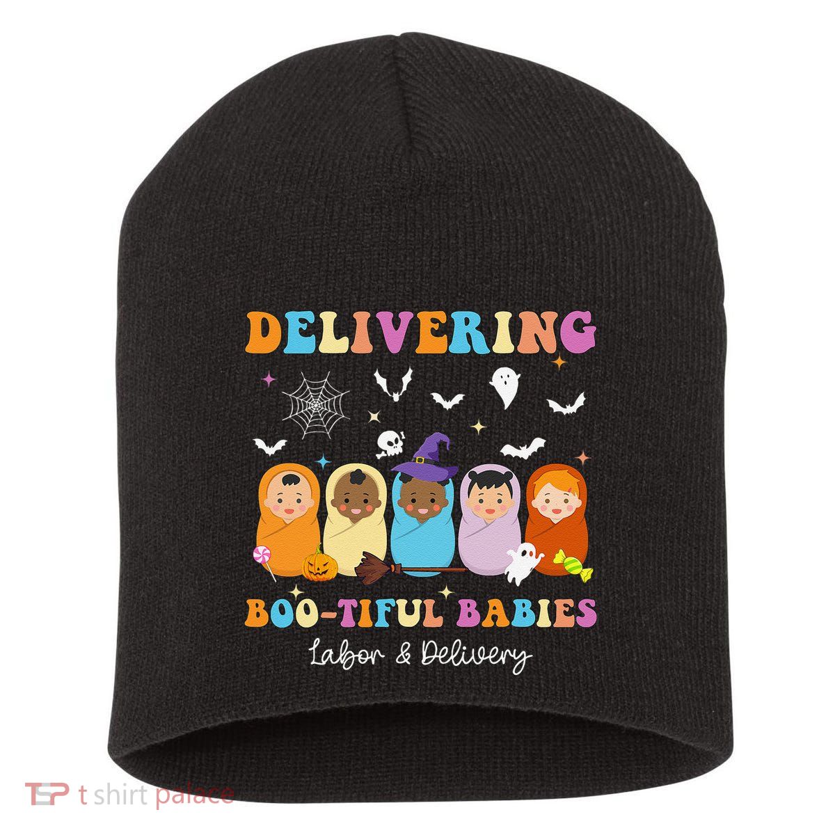 Delivering Bootiful Babies Halloween Labor & Delivery Nurse Short Acrylic Beanie