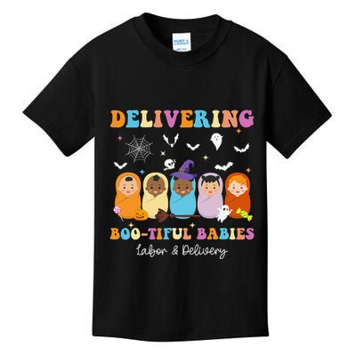 Delivering Bootiful Babies Halloween Labor & Delivery Nurse Kids T-Shirt