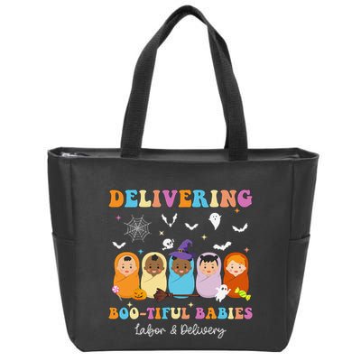 Delivering Bootiful Babies Halloween Labor & Delivery Nurse Zip Tote Bag