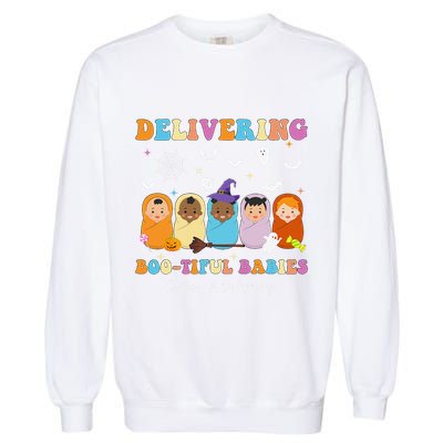 Delivering Bootiful Babies Halloween Labor & Delivery Nurse Garment-Dyed Sweatshirt