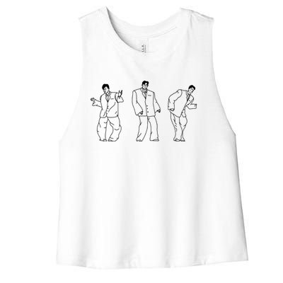 David ByrneS Big Suit Women's Racerback Cropped Tank