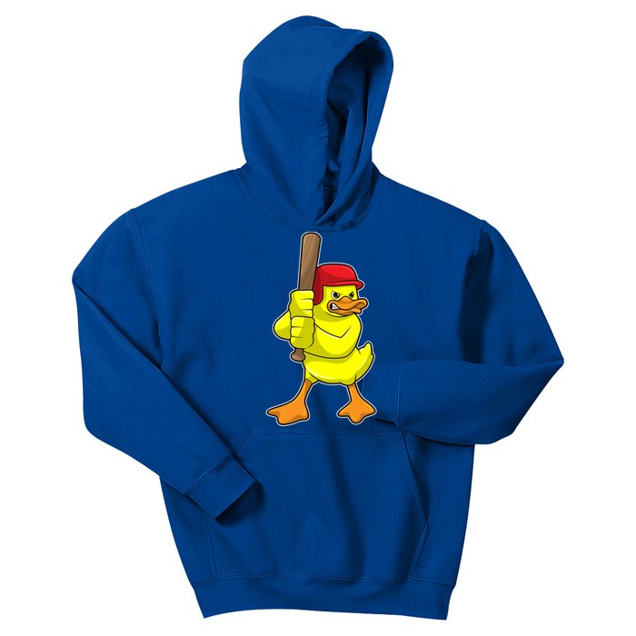 Duck Baseball Baseball Bat Sports Gift Kids Hoodie