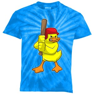 Duck Baseball Baseball Bat Sports Gift Kids Tie-Dye T-Shirt