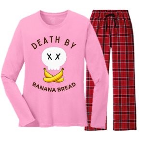 Death By Banana Bread Women's Long Sleeve Flannel Pajama Set 