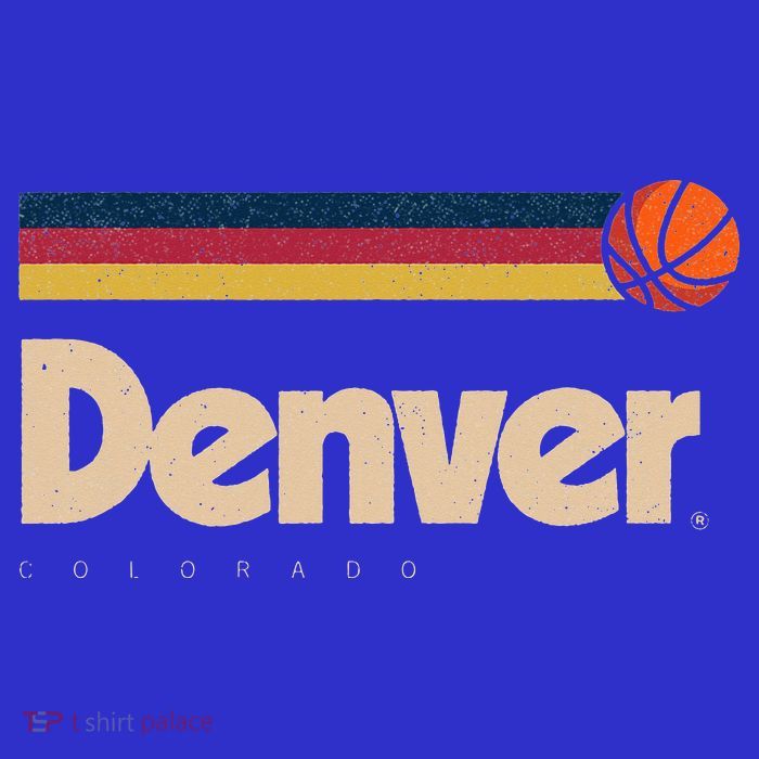 Denver Basketball BBall City Colorado Retro Denver T-Shirt