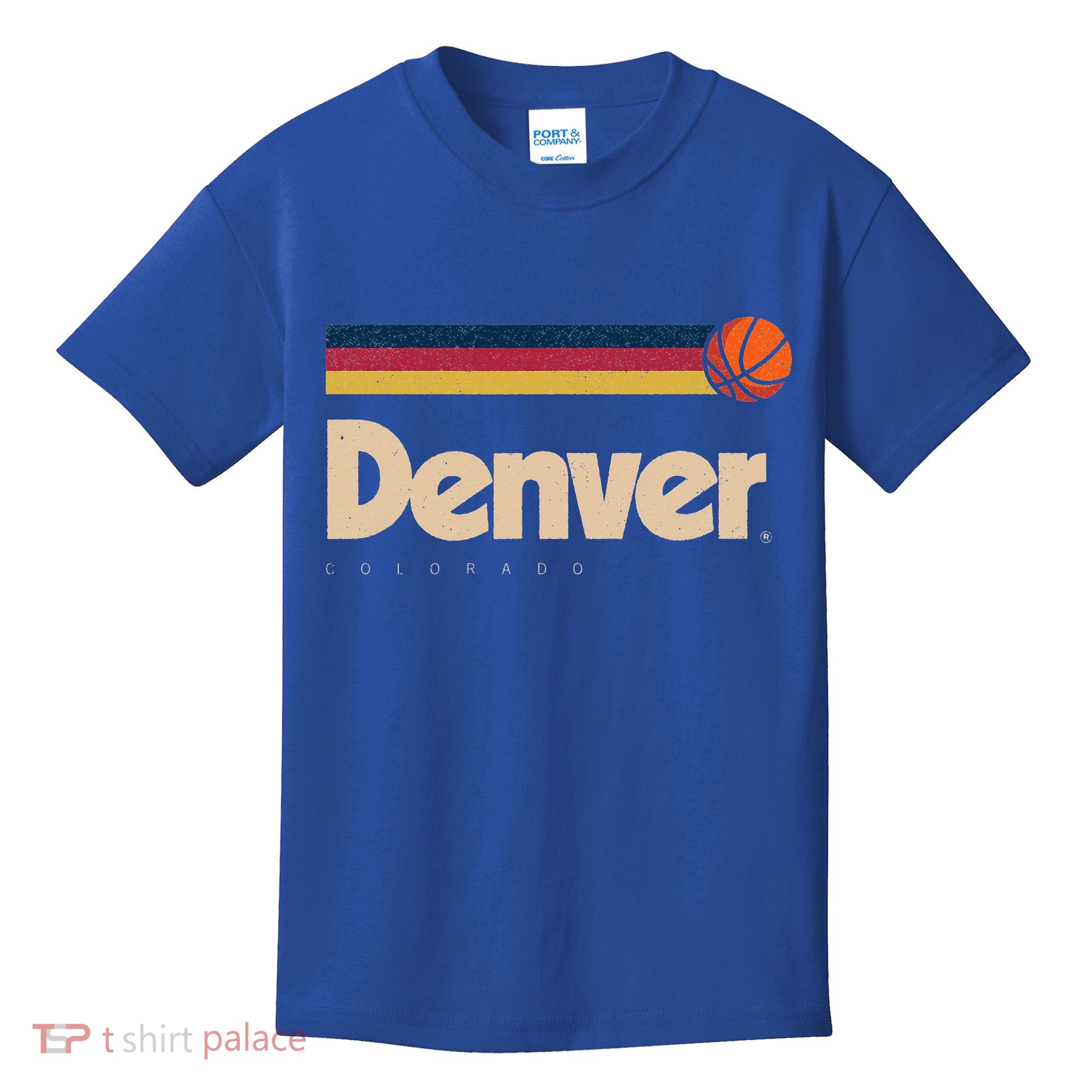 Denver Basketball BBall City Colorado Retro Denver Kids T-Shirt