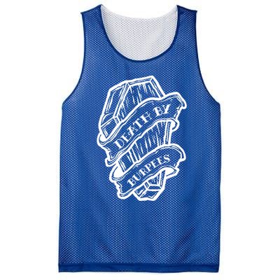 Death By Burpees Funny Workout Gym Joke Gift Mesh Reversible Basketball Jersey Tank