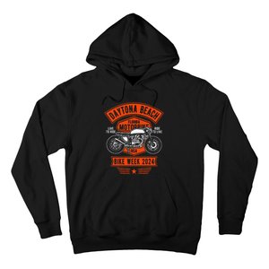 Daytona Beach Bike Week 2024 Retro Motorcycle Hoodie