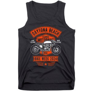 Daytona Beach Bike Week 2024 Retro Motorcycle Tank Top