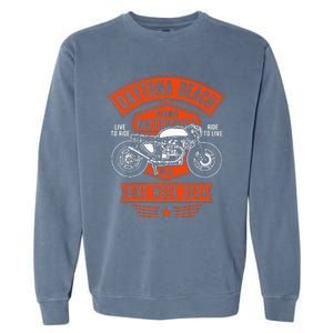 Daytona Beach Bike Week 2024 Retro Motorcycle Garment-Dyed Sweatshirt