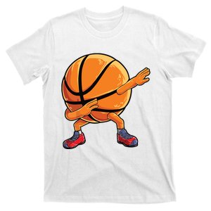 Dabbing Basketball Ball Funny Men Women Sports Player T-Shirt