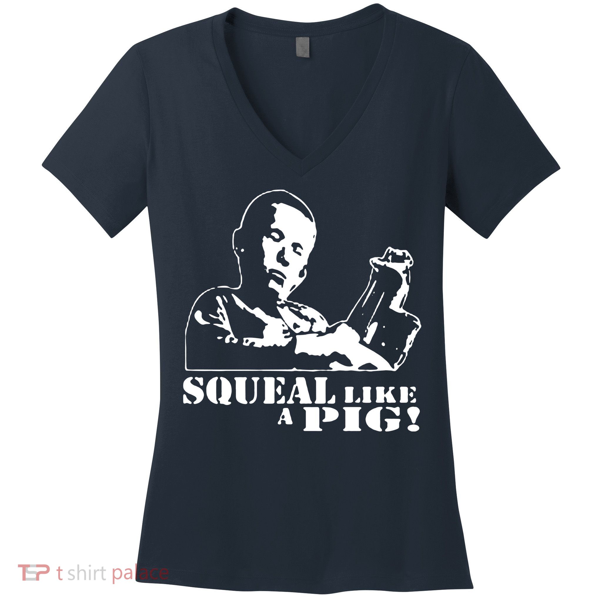 DELIVERANCE BANJO BOY SQUEAL LIKE A PIG Women's V-Neck T-Shirt