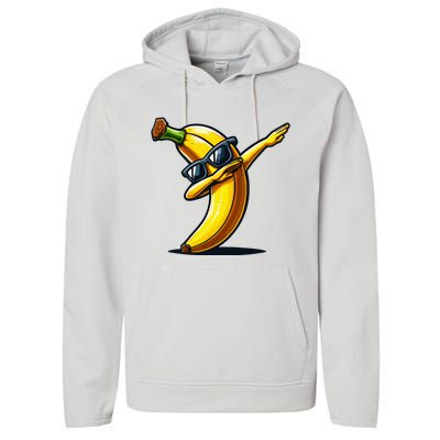 Dabbing Banana Boy Banana Performance Fleece Hoodie