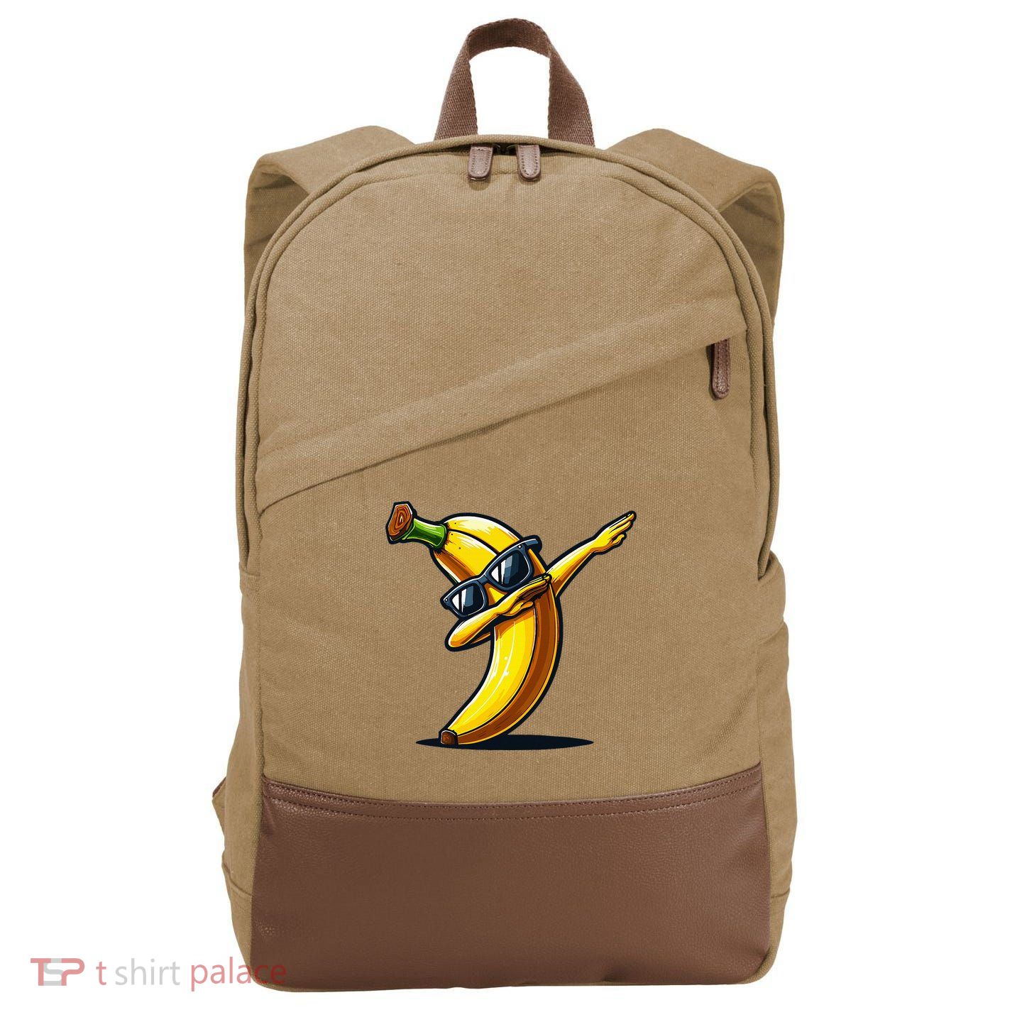 Dabbing Banana Boy Banana Cotton Canvas Backpack