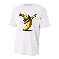 Dabbing Banana Boy Banana Youth Performance Sprint T-Shirt