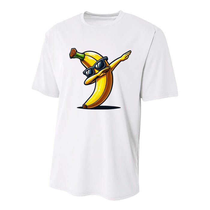 Dabbing Banana Boy Banana Youth Performance Sprint T-Shirt