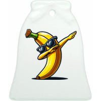 Dabbing Banana Boy Banana Ceramic Bell Ornament