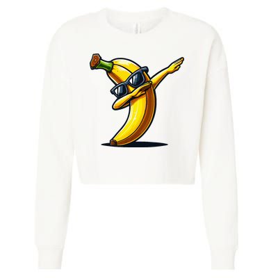 Dabbing Banana Boy Banana Cropped Pullover Crew