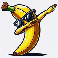 Dabbing Banana Boy Banana Short Acrylic Beanie