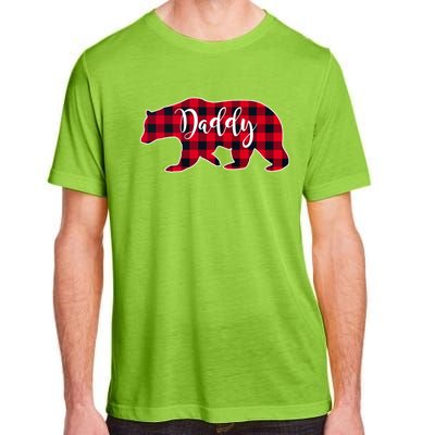 Daddy Bear Black Red Buffalo Check Plaid Fun Dad Father Gift Cool Gift Adult ChromaSoft Performance T-Shirt