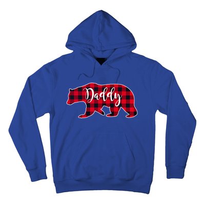 Daddy Bear Black Red Buffalo Check Plaid Fun Dad Father Gift Cool Gift Hoodie