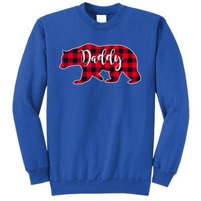 Daddy Bear Black Red Buffalo Check Plaid Fun Dad Father Gift Cool Gift Sweatshirt