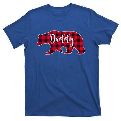 Daddy Bear Black Red Buffalo Check Plaid Fun Dad Father Gift Cool Gift T-Shirt