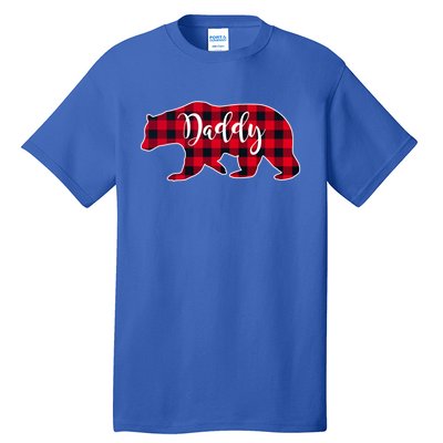 Daddy Bear Black Red Buffalo Check Plaid Fun Dad Father Gift Cool Gift Tall T-Shirt