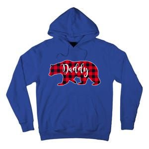 Daddy Bear Black Red Buffalo Check Plaid Fun Dad Father Gift Cool Gift Tall Hoodie