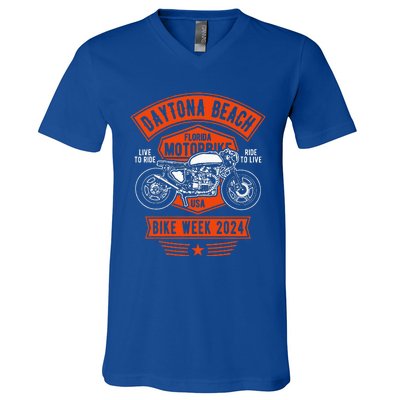 Daytona Beach Bike Week 2024 V-Neck T-Shirt