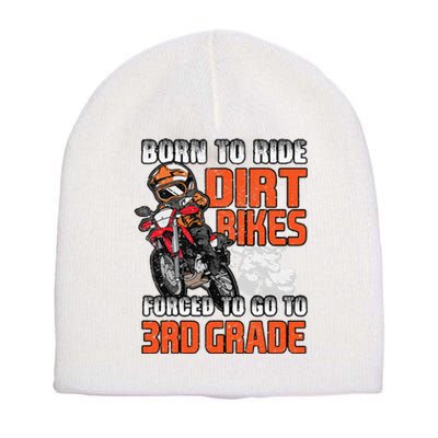 Dirt Bike Biker Back To School Biking 3rd Grade Student Short Acrylic Beanie