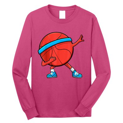 Dabbing Basketball Ball Funny Sports Player Long Sleeve Shirt