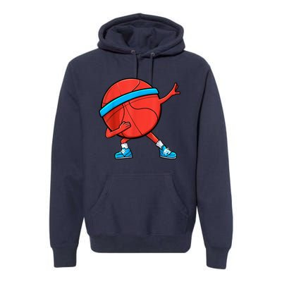 Dabbing Basketball Ball Funny Sports Player Premium Hoodie