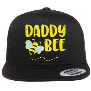 Daddy Bee Beekeeping Beekeeper Dad Father's Day Gift Flat Bill Trucker Hat