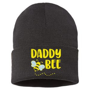 Daddy Bee Beekeeping Beekeeper Dad Father's Day Gift Sustainable Knit Beanie