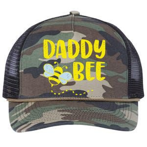 Daddy Bee Beekeeping Beekeeper Dad Father's Day Gift Retro Rope Trucker Hat Cap