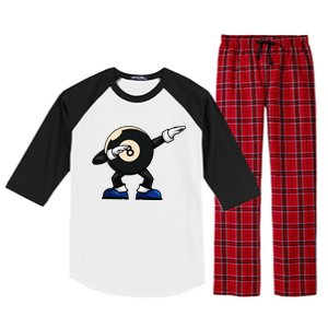 Dabbing Billiard Ball Pool Player Snooker Raglan Sleeve Pajama Set