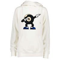 Dabbing Billiard Ball Pool Player Snooker Womens Funnel Neck Pullover Hood